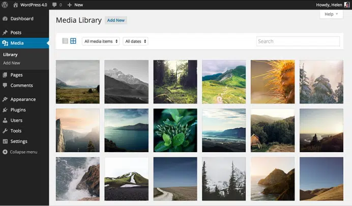 WordPress 4.0 “Benny” 1 media