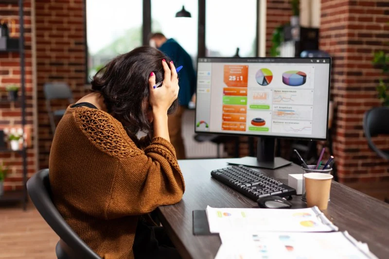 business owner frustrated with website performance